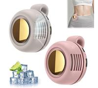 Gahwa Mini Ventilador Clips Pequeños, Ventilador Torbellino Clips de Cintura, Small Clip Fan, Portable Silent Mini Bladeless Electric Fan, 3 Speeds Hands-Free Neck Fans (White+Pink)