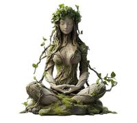 Gaia - Estatua de diosa - Decoración natural acrílica verde para el hogar y la oficina, elegante decoración de escritorio, figura de diosa espiritual, pieza de arte ecológica (1 unidad)