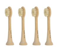 Gaia Guy Cabezales de cepillo de dientes eléctrico de cerdas de bambú y jabalí | Paquete de 4 para Philips Sonicare | 100% sin revestimiento, sin plástico, sin núcleo de nailon/PLA
