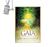Gaia Oracle Cards - Deck tamaño Bolsillo para Principiantes con Collar - Diseño Inspirado en la Naturaleza, fácil de Usar