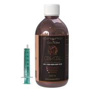 Gaia Vitae - CDS 3000 ppm - 250 ml Cristal Ámbar + Jeringa Estéril 10 ml - Solución Activada 0,3% en Agua Ultrapura - Autorizado para Desinfección de Agua -