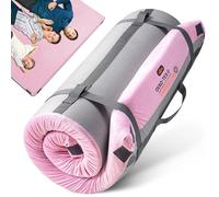 Gaialoop Colchón de futón de espuma viscoelástica, colchón enrollable, tapete japonés para dormir, colchón para cuna de campamento, viajes, invitados, adultos, para dormir de lado, color rosa Sakura,
