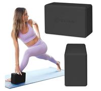 Gaiam Bloque de yoga - espuma EVA de apoyo sin látex suave superficie antideslizante para yoga, pilates, meditación (negro)