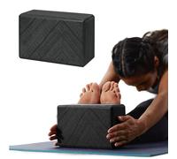Gaiam Bloque de yoga - Espuma EVA de apoyo sin látex, superficie antideslizante suave para yoga, pilates, meditación (negro Navajo)