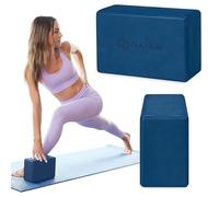 Gaiam Bloque de yoga, espuma EVA sin látex de apoyo, superficie suave antideslizante con bordes biselados para yoga, pilates, meditación, accesorios de yoga para estabilidad, equilibrio, estiramientos