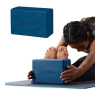 Gaiam Bloque de yoga, espuma EVA sin látex de apoyo, superficie suave antideslizante con bordes biselados para yoga, pilates, meditación, accesorios de yoga para estabilidad, equilibrio, estiramientos