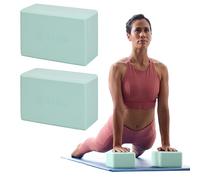 Gaiam Bloque de yoga (paquete de 2) - Espuma EVA suave sin látex superficie antideslizante para yoga, pilates, meditación, laguna (paquete de 2)
