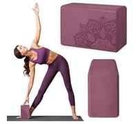 Gaiam Bloque de yoga - Soporte de espuma EVA sin látex suave superficie antideslizante para yoga, pilates, meditación (rubor de Atena) (05-64086)