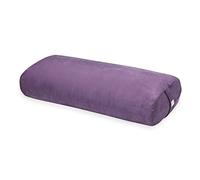 Gaiam Cojín de Yoga - Almohada de meditación Rectangular Larga - Cojín de Apoyo para Yoga restaurador y Sentarse en el Suelo - Asa de Transporte integrada - Funda Lavable a máquina - Morado