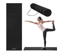 Gaiam Essentials Premium - Esterilla de Yoga Con Soporte, Color Negro, 72 Pulgadas de Largo x 24 de Ancho x 1/4 de Grosor