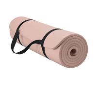 Gaiam Essentials - Tapete de yoga grueso para fitness y ejercicio con correa de transporte de fácil ajuste, rosa francesa, 72 pulgadas de largo x 24 pulgadas de ancho x 2/5 de grosor, 10 mm