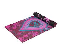 GAIAM Esterilla de Yoga Premium BE FREE - Negro/rosa con sol y luna/loto y om GAIAM