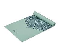 Gaiam Esterilla de yoga antideslizante con impresión de alta calidad para todo tipo de yoga, pilates y entrenamientos en el suelo, reloj de sol de menta fresca, 68 pulgadas de largo x 24 pulgadas de