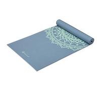 Gaiam Esterilla de yoga antideslizante con impresión premium para todo tipo de yoga, pilates y entrenamientos de suelo, punta de menta fresca, 68 pulgadas de largo x 24 pulgadas de ancho x 5 mm de grosor