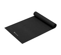 Gaiam Esterilla de yoga antideslizante de color liso para todo tipo de yoga, pilates y entrenamientos de suelo, color negro, 5 mm, 172 cm de largo x 60 cm de ancho x 5 mm de ancho
