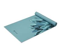 Gaiam Esterilla de yoga con estampado clásico antideslizante para todo tipo de yoga, pilates y entrenamientos de suelo, florecimiento vibrante, 4 mm