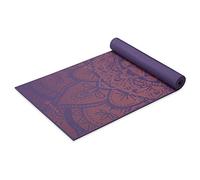 Gaiam Esterilla de yoga con impresión premium extra gruesa antideslizante para todo tipo de yoga, pilates y entrenamientos en el suelo, rosa ateniense, 6 mm