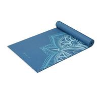Gaiam - Esterilla de yoga con impresión prémium, extragruesa, antideslizante, para todo tipo de yoga, pilates y entrenamientos en el suelo, puntos índigo, 6 mm