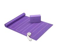 Gaiam Kit de iniciacin de yoga para principiantes (esterilla de yoga, bloque de yoga, correa de yoga) - Estera de ejercicio antideslizante impre