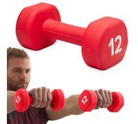Gaiam Mancuerna de mano (se vende en individuales), mancuerna con revestimiento de neopreno para ejercicios de gimnasio en casa y entrenamiento de fuerza, pesas libres para mujeres y hombres (12