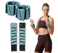 Gaiam Pesas de muñeca y tobillo, pulsera portátil para fortalecer, tonificar y esculpir, pesas de tobillo ajustables para mujeres y hombres para yoga, baile, pilates, barra, cardio, uso doméstico y