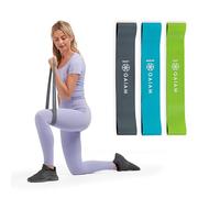 Gaiam Restore Mini Band Kit, Juego de 3, Ligera, Media, Pesada Banda de Resistencia para la parte inferior del cuerpo para piernas y ejercicios y entrenamientos, bandas de 30,48 x 5,08 cm