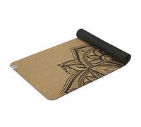 Gaiam Tapete de yoga de corcho | Diseño natural y sostenible de impresión de corcho que detiene los olores | Parte trasera de goma TPE no tóxica | Ideal para yoga caliente y pilates (68 x 24 x 5 mm de