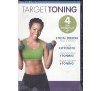 Gaiam Target Toning 4 DVD Workout Set Total Toning Plus Cardio / Core Strength / Head to Toe Toning / Bodyweight Toning
