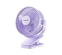 Gaiatop Portable Clip on Fan Battery Operated, Small Powerful 3 Speed Quiet 360° Rotate, USB Rechargeable Mini Personal Cooling Fan for Desk Table Home Office Stroller Camping Women Gifts Purple