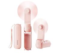 GAIATOP Ventilador portátil de mano 3 en 1, mini ventilador de viaje plegable, 17 horas de tiempo de enfriamiento máximo, diseño de bolsillo, recargable por USB