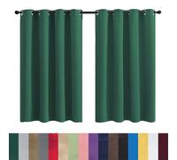 GAIFNAG Cortina Dormitorio Opaca 1 Pieza 200 x 270 cm Anti Luz Cortina Termica Aislantes Frio y Calor para Salon Cortina Decorativa con Arco para Boda para Ventanas Salon/Cocina, Verde Oscuro