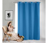 GAIFNAG Cortina Dormitorio Opaca 1 Pieza 250 x 240 cm Anti Luz Cortina Termica Aislantes Frio y Calor para Salon Piezas con Ojales Cortinas Modernas para Fiesta, Telón de Fondo, Azul Cielo