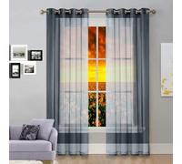 GAIFNAG Cortina para Ventana Dormitorio 80 x 190 cm con Ojales Anti Luz Cortina Termica Aislantes Frio y Calor Cortina de Gasa, Cortina Opaca Ventana para Ventanas Salon/Dormitorio/Cocina, Gris