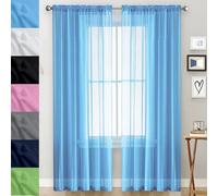 GAIFNAG Cortinas Cortinas Opacas Dormitorio 180 x 240 cm Cortinas con Aspecto de Lino, Modernas de Lino Aspecto Piezas con Ojales Cortinas Modernas para Fiesta, Telón de Fondo, Azul Cielo