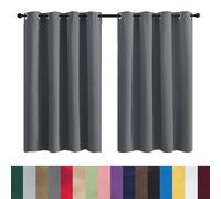 GAIFNAG Cortinas Opacas 1 Piezas 80 x 150 cm Anti Luz Cortina Termica Aislantes Frio y Calor para Salon Cortinas Opacas, Cortinas Salon Cortinas para Fiesta, Telón de Fondo, Gris Oscuro
