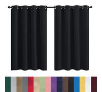 GAIFNAG Cortinas Opacas, Cortinas Salon Modernas 150 x 150 cm Frio y Calor Opacas 100%, Termicas Aislantes Frio y Calor Cortina Dormitorio Opaca para Fiesta, Telón de Fondo, Negro