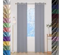 GAIFNAG Cortinas Opacas Cortinas Termicas 50 x 60 cm Anti Luz Cortina Termica Aislantes Frio y Calor para Salon con Ojales Cortinas Modernas para Fiesta, Telón de Fondo, Gris Claro