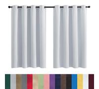 GAIFNAG Cortinas Salon, Cortinas y Visillos Blancos 250 x 100 cm Anti Luz Cortina Termica Aislantes Frio y Calor para Salon Visillos Translúcida Poliéster para Fiesta, Telón de Fondo, Blanco