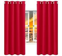 GAIFNAG Cortinas Salon Moderna 220 x 240 cm Anti Luz Cortina Termica Aislantes Frio y Calor para Salon Visillo Cortinas Habitacion para Decoración de Bodas, Rojo