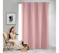 GAIFNAG Cortinas Salon Modernas 150 x 250 cm Visillo Suave Poliéster para Ventanas Balcon Color Moderna Cortas Cortinas Blackout para Decoración de Bodas, Rosa