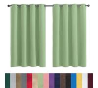 GAIFNAG Cortinas Salon Modernas 80 x 150 cm Anti Luz Cortina Termica Aislantes Frio y Calor para Salon Cortina Cocina Tranaparente para Decoración de Bodas, Verde Tierno