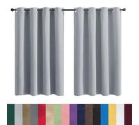 GAIFNAG Cortinas Salon Opacas, Cortinas Salon 220 x 90 cm Anti Luz Cortina Termica Aislantes Frio y Calor para Salon Cortinas Visillos Translúcidos para Decoración de Bodas, Gris
