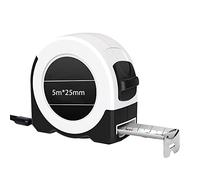 GAILY YOUTH Regla extensible de doble cara con escala en pulgadas y métricas, 5 metros de acero inoxidable, cinta métrica autoblocante para topógrafos eléctricos