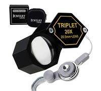 GAIN EXPRESS 20x Aumentos 20.5mm Joyero Gema Lupa Triplete Lente Lupa Joyería Vidrio óptico