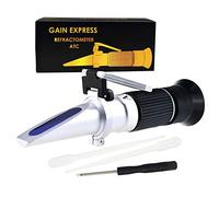 GAIN EXPRESS 3 en 1 Refractómetro anticongelante para batería automotriz, -60~0 ° C Etileno / -50~0 ° C Propilenglicol / 1.100-1.400 Fluidos de la batería Gravedad específica