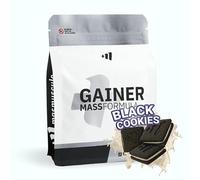 Gainer Mass Formula 3Kg Ganador Masa Muscular - Black Cookies - Masmusculo | Carbohidratos + Proteína de suero leche + Caseína Micelar + L-Glutamina Kyowa + Creatina Monohidratada + Enzimas Digestivas