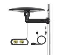 GAINFI Antena de TV digital omnidireccional para TV inteligente de largo alcance, la mejor antena de TV HD 4K transparente para ático, caravana, amplificador, cable coaxial de 32 pies