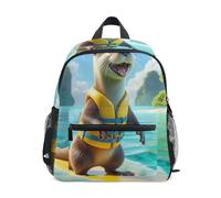 GAIREG Adorable mochila infantil Happy Otter para niños y niñas, mochilas escolares con etiqueta de nombre, mochilas preescolares pequeñas, Adorable nutria feliz, 6-8 Years, Lindas mochilas