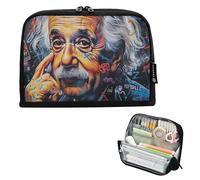 GAIREG Albert Einstein - Estuche de pie con cierre magnético para artículos de papelería y accesorios de viaje