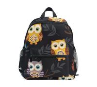 GAIREG Bonita mochila bohemia con diseño de búho para niña con etiqueta de nombre, mini mochila de viaje, Bonito búho bohemio, S